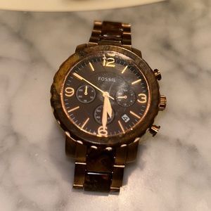 Women’s Tortoise Fossil Watch